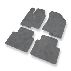 Tapis de Sol Velours adapté pour Hyundai Sonata IV Berline (2005-2009) - Premium tapis de voiture - gris