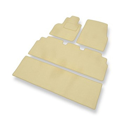 Tapis de Sol Velours adapté pour Renault Espace IV Monospace (2002-2014) - Premium tapis de voiture - beige