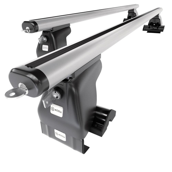 Barres de toit en aluminium adapté pour Toyota Land Cruiser Prado SUV (2002-2007) - Porte-Bagages de Voiture argent - toit normal