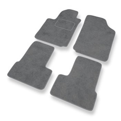 Tapis de Sol Velours adapté pour Citroen C3 I Hayon, Cabriolet (2002-2009) - Premium tapis de voiture - gris