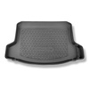 Tapis de coffre adapté pour Honda Civic XI Hybrid e:HEV Hayon (10.2022-....) - bac de coffre - protection de coffre voiture - avec / sans subwoofer; possibilité de couper l'oreille droite