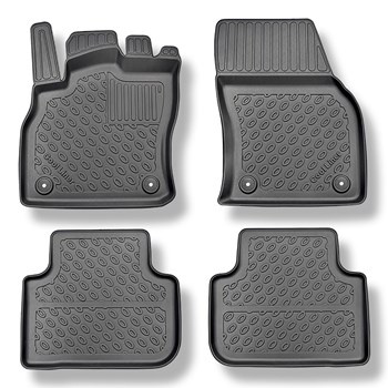 Tapis de sol en TPE adapté pour Audi Q3 F3 SUV, Sportback (09.2019-....) - aussi avec boîte hybride TFSI e Plug-in Hybrid - tapis de voiture - noir