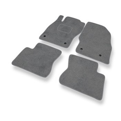 Tapis de Sol Velours adapté pour Opel Corsa E Hayon, Van (2014-2019) - Premium tapis de voiture - gris