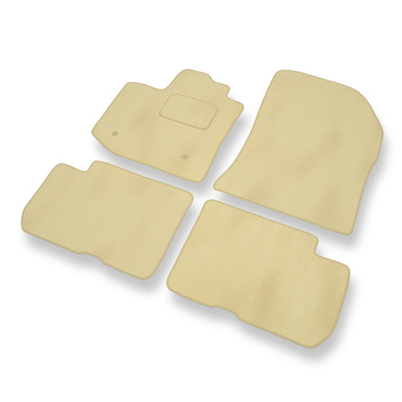 Tapis de Sol Velours adapté pour Dacia Lodgy (2012-....) - Premium tapis de voiture - beige