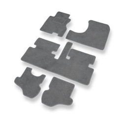 Tapis de Sol Velours adapté pour Honda Stream I Monospace (2001-2006) - Premium tapis de voiture - gris