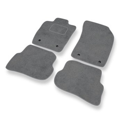 Tapis de Sol Velours adapté pour Audi A1 I 8X Hayon, Sportback (2010-2018) - Premium tapis de voiture - gris