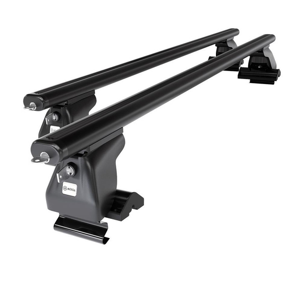 Barres de toit en aluminium adapté pour Daewoo Musso SUV (2000-2005) - Porte-Bagages de Voiture noir - toit normal