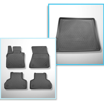 Kit tapis de coffre et tapis de voiture TPE PREMIUM pour: BMW X5 E70 SAV (04.2007-09.2013) - 5/7 places (3e rangée abaissée)