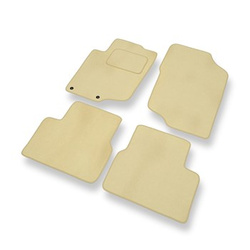 Tapis de Sol Velours adapté pour Peugeot 207 Hayon, Cabriolet, SW (2006-2012) - Premium tapis de voiture - beige