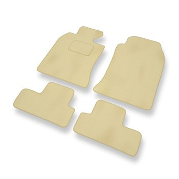 Tapis de Sol Velours adapté pour Mini Cabrio I (2004-2009) - Premium tapis de voiture - beige