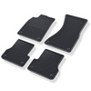 Tapis de sol en caoutchouc adapté pour Audi A6 C7 Avant, Berline (2011-2018) - tapis de voiture - noir - 4 pcs.