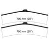 Balais d'essuie-glace de pare-brise adaptés pour Chrysler Town & Country Monospace (2000-2007) - balais plat