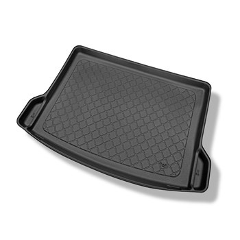 Tapis de coffre adapté pour Mercedes-Benz GLA X156 SUV (03.2014-11.2019) - bac de coffre - protection de coffre voiture - cavités amovibles dans les modèles avec filets latéraux