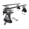 Barres de toit en acier adapté pour Ford Focus mk III Berline (2011-2018) - Porte-Bagages de Voiture noir - toit normal