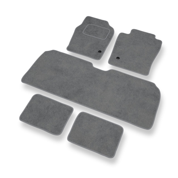 Tapis de Sol Velours adapté pour Toyota Previa II Monospace (2000-2006) - Premium tapis de voiture - gris