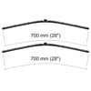 Balais d'essuie-glace de pare-brise adaptés pour Peugeot 407 Coupé, Berline, SW (05.2004-12.2011) - balais plat