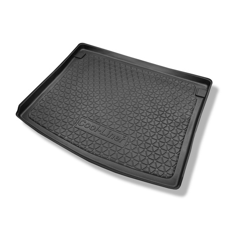 Tapis de coffre adapté pour Volkswagen Caddy Startline Break (2003-10.2020) - bac de coffre - protection de coffre voiture - 5 places; tôle sur les parois latérales du coffre