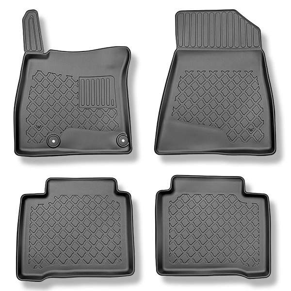 Tapis de sol en TPE adapté pour Kia Niro II (SG2) HEV Hybrid SUV (06.2022-....) - tapis de voiture - noir