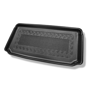 Tapis de coffre adapté pour Mini Hatch III F56 Hayon (03.2014-....) - bac de coffre - protection de coffre voiture - coffre supérieur (seuil de chargement plat); plancher amovible en la position la plus basse; aussi pour la version électrique (Cooper SE)