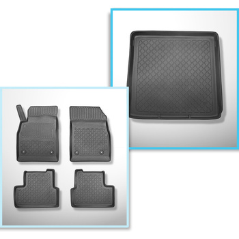 Kit tapis de coffre et tapis de voiture TPE pour: Opel Astra J Sports Tourer (09