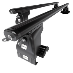 Barres de toit en aluminium adapté pour Peugeot 108 Hayon (2005-2014) - Porte-Bagages de Voiture noir - toit normal