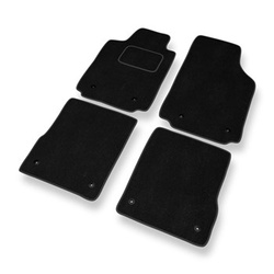 Tapis de Sol Velours adapté pour Audi A2 I 8Z Hayon (1999-2005) - Premium tapis de voiture - noir