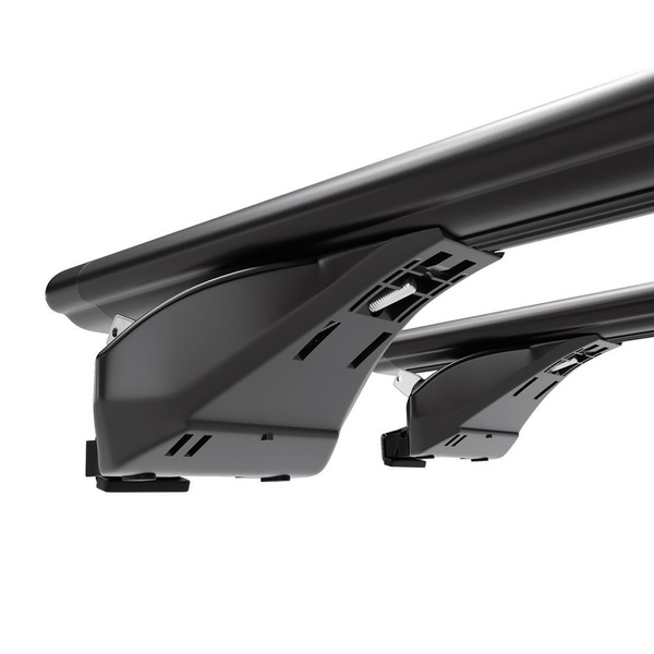 Barres de toit en aluminium adapté pour Volvo V60 Break (2010-2018) - Porte-Bagages de Voiture noir - rails intégrés