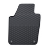 Tapis de sol en caoutchouc adapté pour Volkswagen Polo V (2009-2017) - tapis de voiture - noir