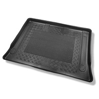 Tapis de coffre adapté pour Mercedes-Benz EQV 300 Van (10.2020-....) - bac de coffre - protection de coffre voiture - derrière troisième rangée de sièges; version Extra longue (Extra Long) (empattement 3430 mm, longueur du véhicule 5370 mm); sans séparati