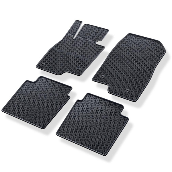 Tapis de sol en caoutchouc adapté pour Mazda 6 III Berline (2012-....) - tapis de voiture - noir - 4 pcs.
