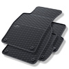 Tapis de sol en caoutchouc adapté pour Audi A4 B6 Avant, Cabriolet, Berline (2000-2006) - tapis de voiture - noir - 4 pcs.