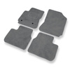 Tapis de Sol Velours adapté pour Citroen C4 Cactus I Crossover (2014-2021) - Premium tapis de voiture - gris
