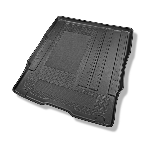 Tapis de coffre adapté pour Opel Vivaro-e Van (11.2020-....) - bac de coffre - protection de coffre voiture - version pour le transport de passagers (break / tour); derriere 2e rangée de sieges; empattement long