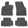 Tapis de sol en caoutchouc adapté pour Skoda Karoq SUV (2017-....) - tapis de voiture - noir - 4 pcs.