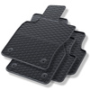 Tapis de sol en caoutchouc adapté pour Volkswagen Tiguan II SUV (2016-2024) - tapis de voiture - noir - 4 pcs.