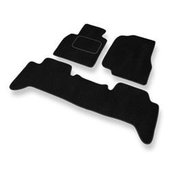 Tapis de Sol Velours adapté pour Toyota Land Cruiser J100 SUV (1998-2007) - Premium tapis de voiture - noir