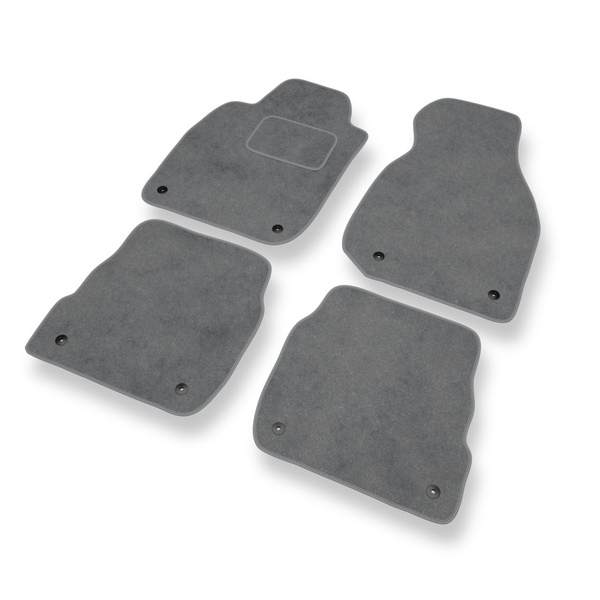 Tapis de Sol Velours adapté pour Audi A6 II C5 Avant, Berline (1997-2004) - Premium tapis de voiture - gris