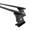 Barres de toit en acier adapté pour Peugeot 407 Berline (2004-2010) - Porte-Bagages de Voiture noir - points de montage - (suivant le modèle de voiture ils peuvent se situer à différents endroits)