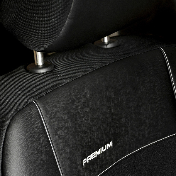 Housses de siège sur mesure adaptées pour Skoda Octavia II Break, Liftback (2004-2013) II rangée: séparation 2/1, housse pour l'accoudoir arrière - housse siege voiture - couverture siege - noir