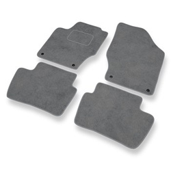 Tapis de Sol Velours adapté pour Citroen C4 II Hayon (2010-2018) - Premium tapis de voiture - gris