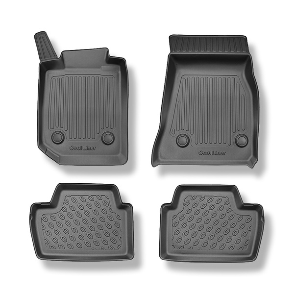 Tapis de sol en TPE adapté pour BMW 2 G42, G87 Coupé (01.2022-....) - tapis de voiture - noir