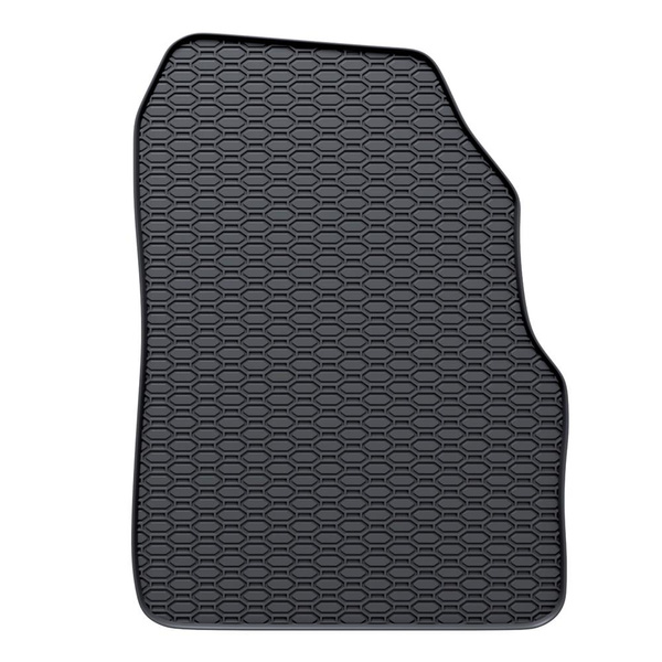 Tapis de sol en caoutchouc adapté pour Renault Scenic II Monospace (2003-2009) - tapis de voiture - noir - 3 pcs.