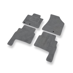 Tapis de Sol Velours adapté pour Kia Sorento II SUV (2009-2015) - Premium tapis de voiture - gris