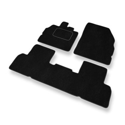 Tapis de Sol Velours adapté pour Renault Scenic III Monospace (2009-2016) - Premium tapis de voiture - noir