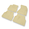 Tapis de Sol Velours adapté pour Audi A8 III D4 Berline (2010-2017) version courte - Premium tapis de voiture - beige