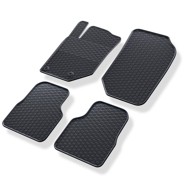 Tapis de sol en caoutchouc adapté pour Peugeot 2008 II SUV (2019-....) - tapis de voiture - noir - 4 pcs.