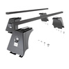 Barres de toit en acier adapté pour Toyota Avensis mk III Break (2009-2019) - Porte-Bagages de Voiture noir - points de montage - (suivant le modèle de voiture ils peuvent se situer à différents endroits)