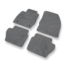 Tapis de Sol Velours adapté pour Ford Fiesta VI Hayon, Van (2008-2012) - Premium tapis de voiture - gris
