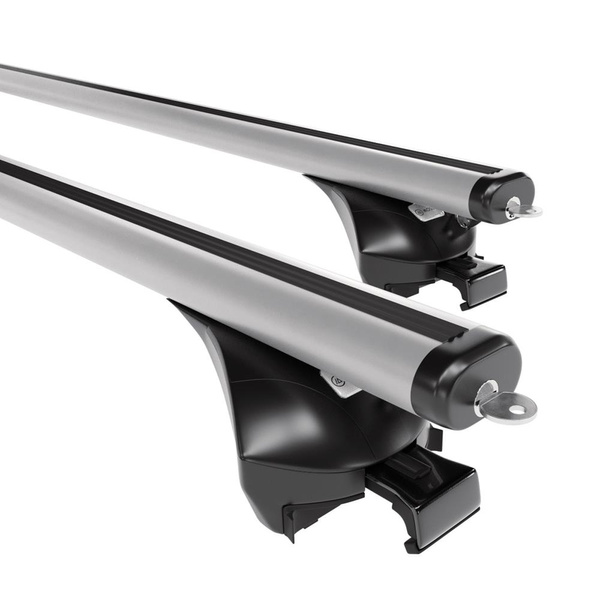 Barres de toit en aluminium adapté pour Seat Arona Crossover (2017-....) - Porte-Bagages de Voiture argent - rails intégrés