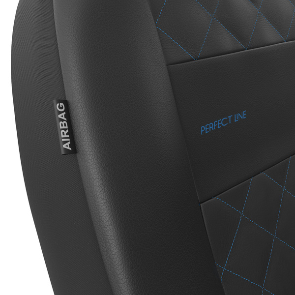 Housses de siège avant adaptées pour Alfa Romeo Modus I, II, III (1998-2007) - housse siege voiture universelles - couverture siege conducteur - PRP-BL